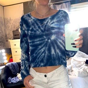 Tie dye crop sweater